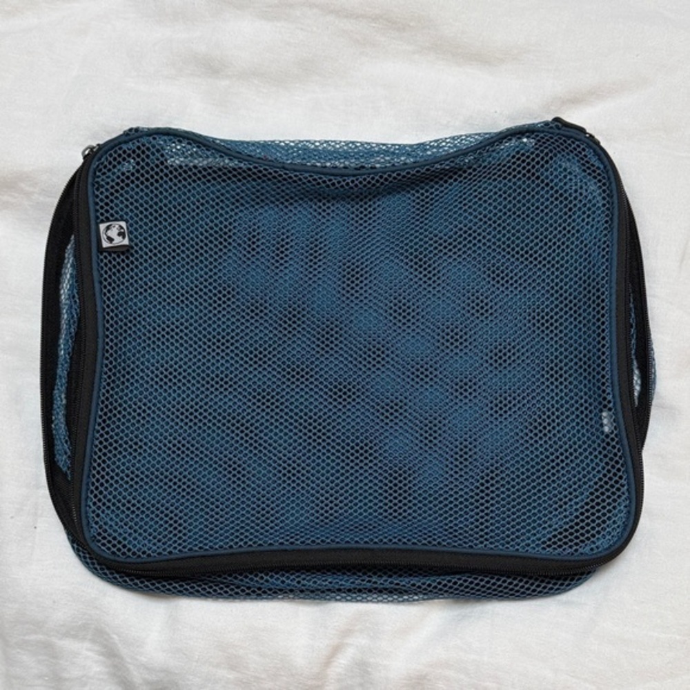 Magellan’s Blue Mesh Packing Cube Travel Luggage Organizer Zip Bag